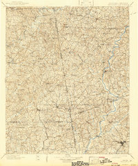 1902 Map of Wedowee, 1942 Print