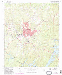 Download a high-resolution, GPS-compatible USGS topo map for Alexander City, AL (1984 edition)