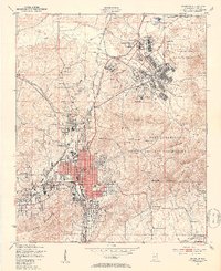 1947 Map of Anniston, AL, 1953 Print