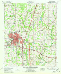 Download a high-resolution, GPS-compatible USGS topo map for Athens, AL (1972 edition)