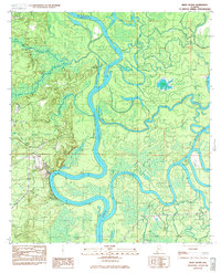 Download a high-resolution, GPS-compatible USGS topo map for Bilbo Island, AL (1983 edition)