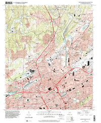 preview thumbnail of historical topo map of Jefferson County, AL in 1997