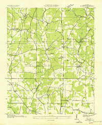 preview thumbnail of historical topo map of Lauderdale County, AL in 1936
