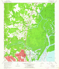 Download a high-resolution, GPS-compatible USGS topo map for Chickasaw, AL (1964 edition)
