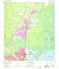 Download a high-resolution, GPS-compatible USGS topo map for Chickasaw, AL (1968 edition)
