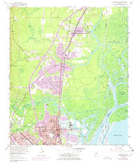 Download a high-resolution, GPS-compatible USGS topo map for Chickasaw, AL (1975 edition)