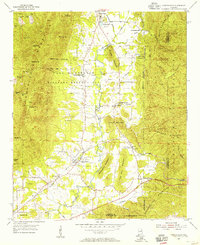 1954 Map of Choccolocco, 1955 Print