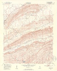 Download a high-resolution, GPS-compatible USGS topo map for Cox Gap, AL (1953 edition)