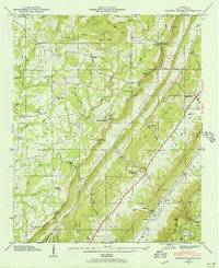Download a high-resolution, GPS-compatible USGS topo map for Dugout Valley, AL (1956 edition)