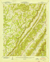 Download a high-resolution, GPS-compatible USGS topo map for Dugout Valley, AL (1947 edition)