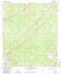 Download a high-resolution, GPS-compatible USGS topo map for Dyas, AL (1985 edition)