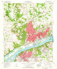 1957 Map of Florence, AL, 1966 Print