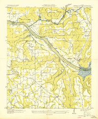 Download a high-resolution, GPS-compatible USGS topo map for Guntersville Dam, AL (1936 edition)