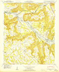 Download a high-resolution, GPS-compatible USGS topo map for Guntersville Dam, AL (1950 edition)