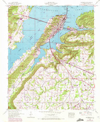 Download a high-resolution, GPS-compatible USGS topo map for Guntersville, AL (1972 edition)