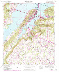 Download a high-resolution, GPS-compatible USGS topo map for Guntersville, AL (1983 edition)