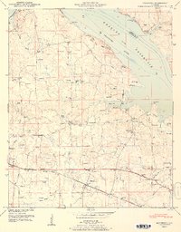 preview thumbnail of historical topo map of Hillsboro, Lawrence County, AL in 1951