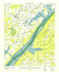 Download a high-resolution, GPS-compatible USGS topo map for Hollywood, AL (1936 edition)