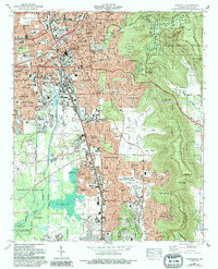 Download a high-resolution, GPS-compatible USGS topo map for Huntsville, AL (1993 edition)