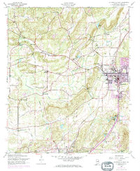 Download a high-resolution, GPS-compatible USGS topo map for Jacksonville West, AL (1973 edition)