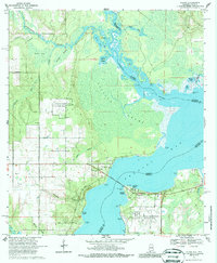 Download a high-resolution, GPS-compatible USGS topo map for Lillian, AL (1986 edition)