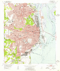 preview thumbnail of historical topo map of Mobile, AL in 1953