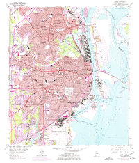 preview thumbnail of historical topo map of Mobile, AL in 1953