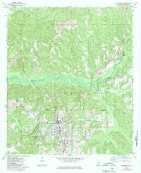 1972 Map of Monroeville, AL, 1986 Print