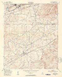 Download a high-resolution, GPS-compatible USGS topo map for Munford, AL (1953 edition)