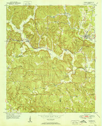 preview thumbnail of historical topo map of Oakman, AL in 1951