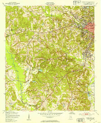 1950 Map of Phenix City, AL, 1954 Print