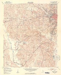 1950 Map of Phenix City, AL, 1954 Print