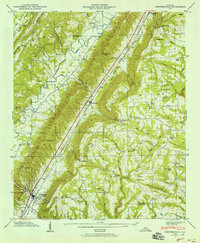 preview thumbnail of historical topo map of DeKalb County, AL in 1946