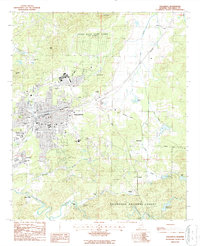 preview thumbnail of historical topo map of Talladega, AL in 1987
