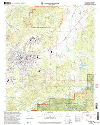 preview thumbnail of historical topo map of Talladega, AL in 2001