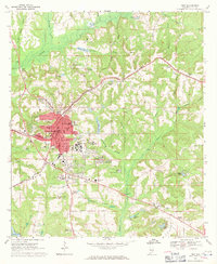 1968 Map of Troy, AL, 1971 Print