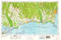 Download a high-resolution, GPS-compatible USGS topo map for Mobile, AL (1963 edition)