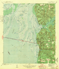 preview thumbnail of historical topo map of Baldwin County, AL in 1943