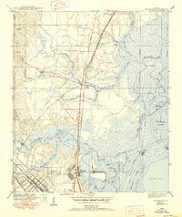 Download a high-resolution, GPS-compatible USGS topo map for Chickasaw, AL (1950 edition)
