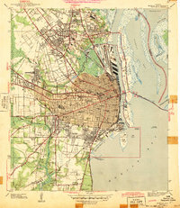 preview thumbnail of historical topo map of Mobile, AL in 1943