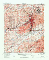1950 Map of Anniston, AL, 1953 Print