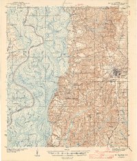 Download a high-resolution, GPS-compatible USGS topo map for Bay Minette, AL (1943 edition)