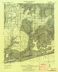 1921 Map of Bon Secour, 1937 Print