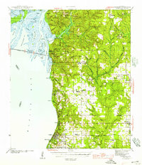 preview thumbnail of historical topo map of Fairhope, AL in 1944
