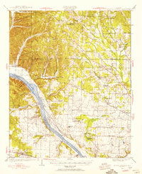 Download a high-resolution, GPS-compatible USGS topo map for Gravelly Springs, AL (1954 edition)
