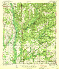 preview thumbnail of historical topo map of Hurley, MS in 1943