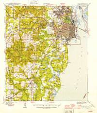 preview thumbnail of historical topo map of Mobile, AL in 1944