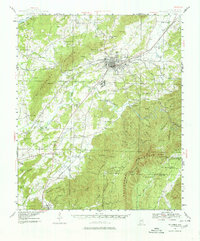 1943 Map of Talladega, AL, 1980 Print
