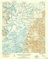 1944 Map of Tensaw, 1951 Print