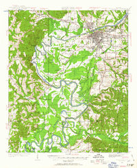 1924 Map of Tuscaloosa, 1957 Print